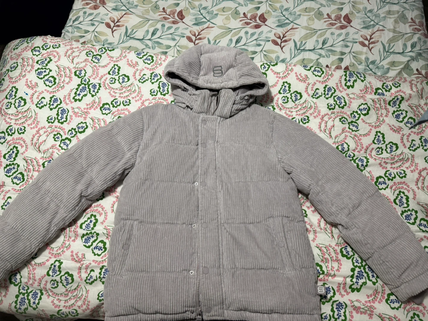 The Super Puff Original XS Puffer Jacket - Grey Corduroy - photo 3