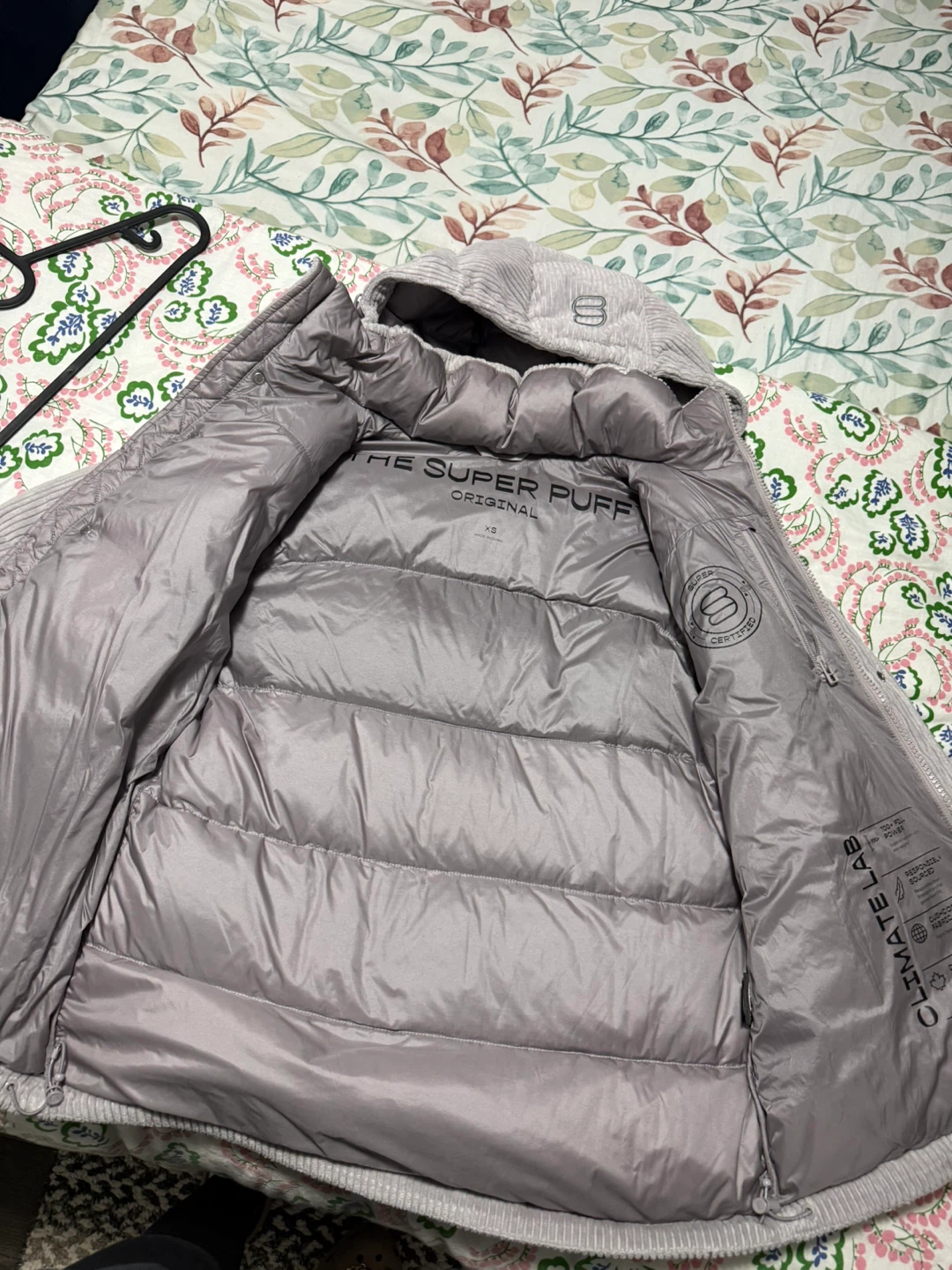 The Super Puff Original XS Puffer Jacket - Grey Corduroy - photo 4