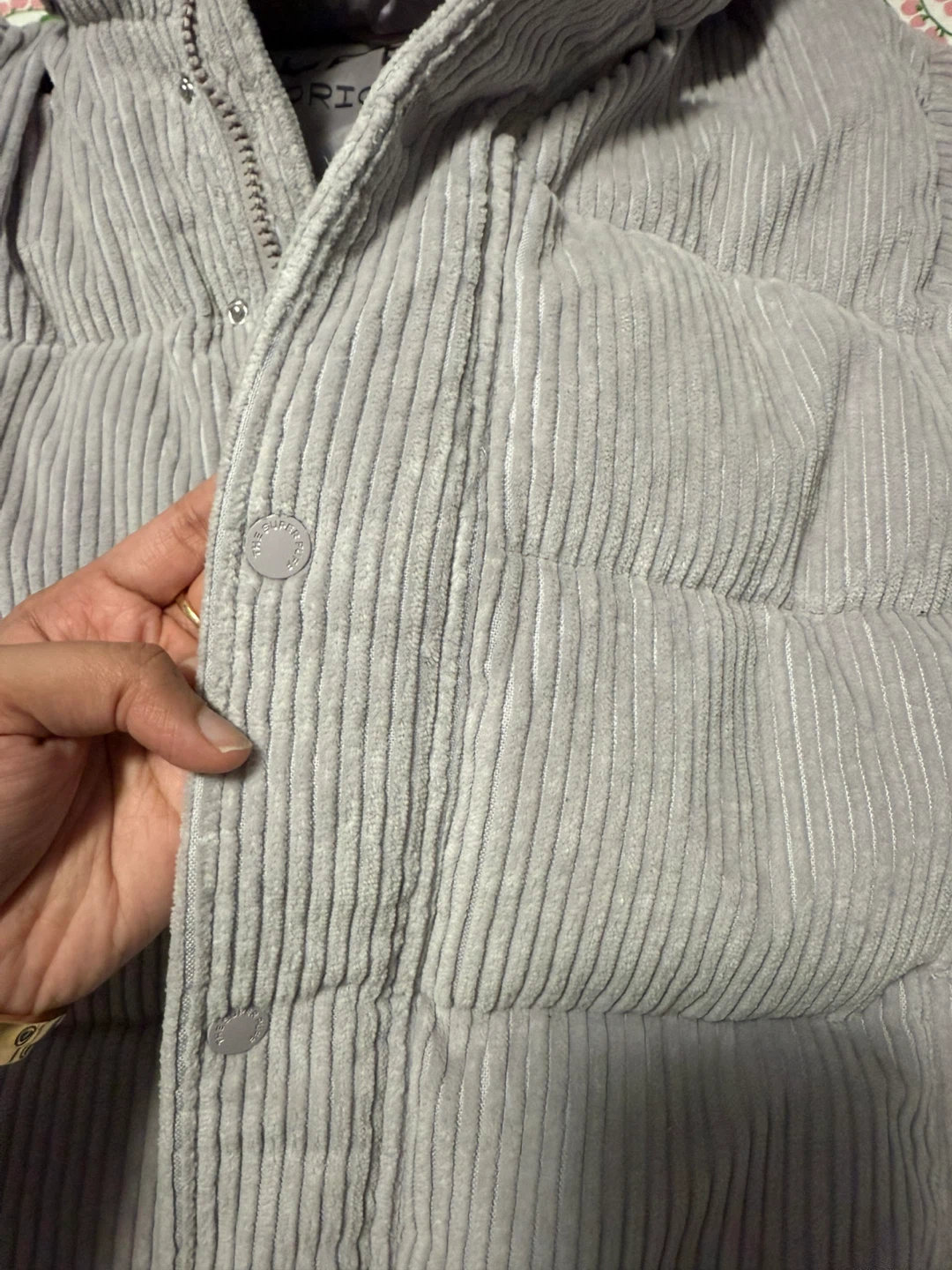 The Super Puff Original XS Puffer Jacket - Grey Corduroy - photo 5