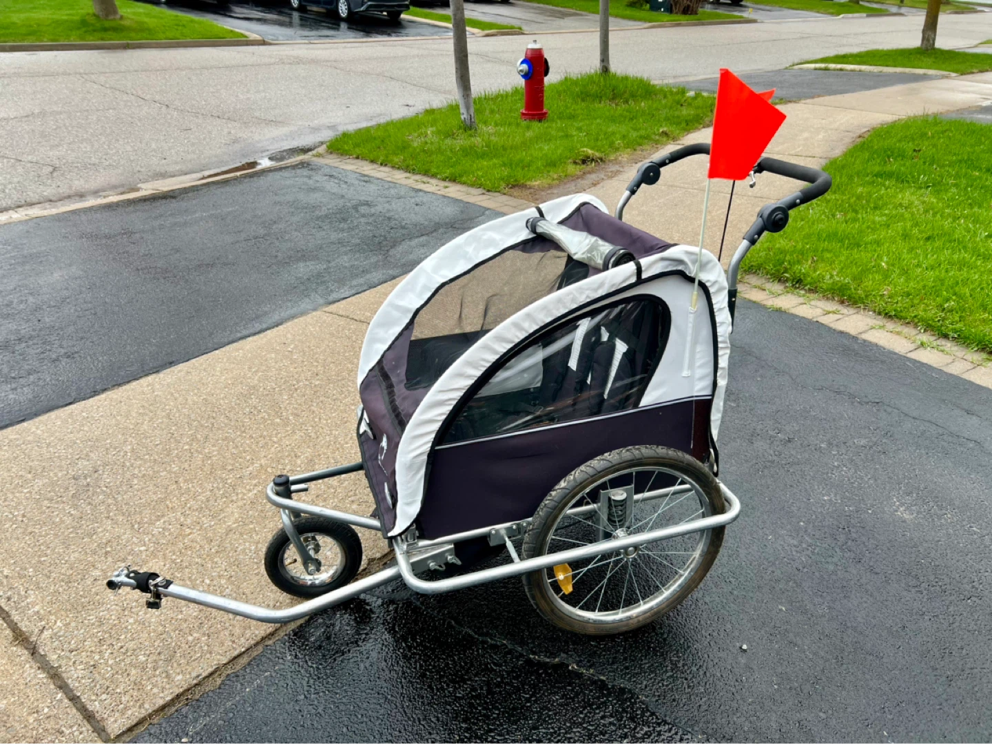 Aosom Double Child Bike Trailer Jogger - photo 4