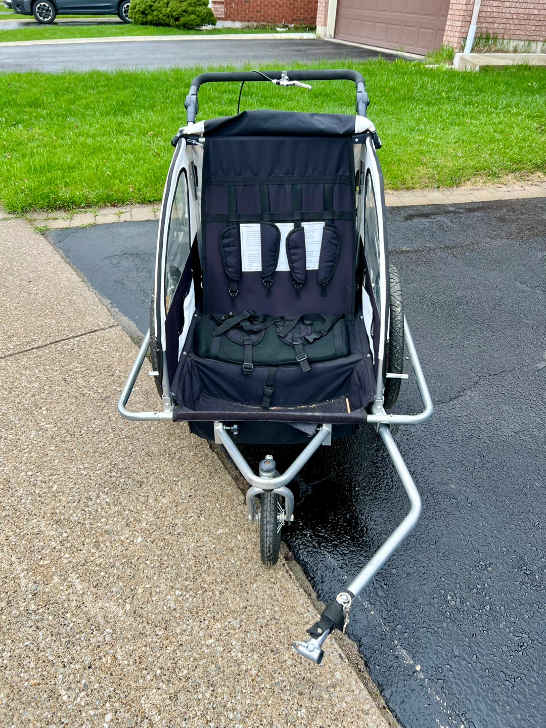 Aosom Double Child Bike Trailer Jogger
