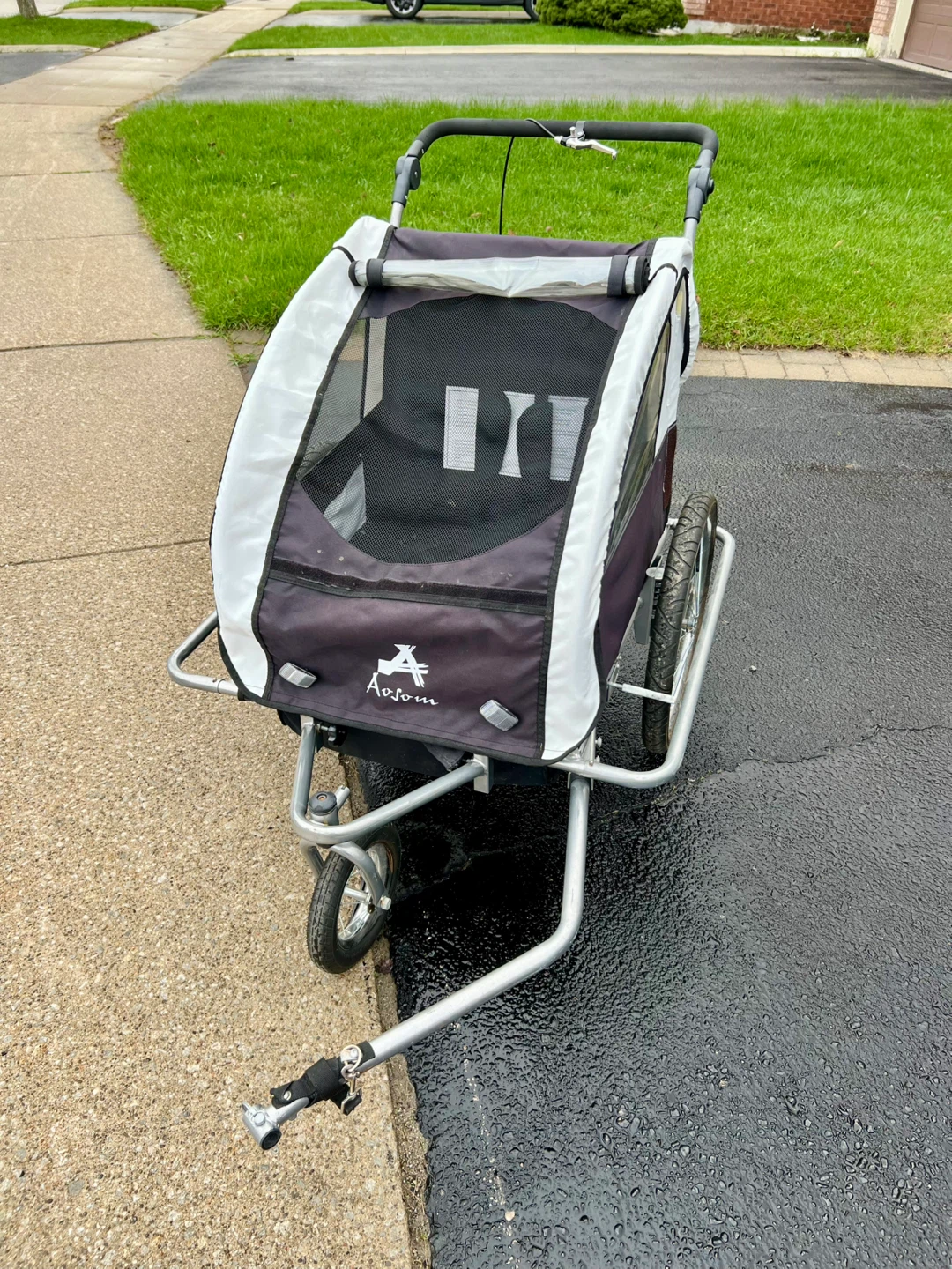 Aosom Double Child Bike Trailer Jogger - photo 3