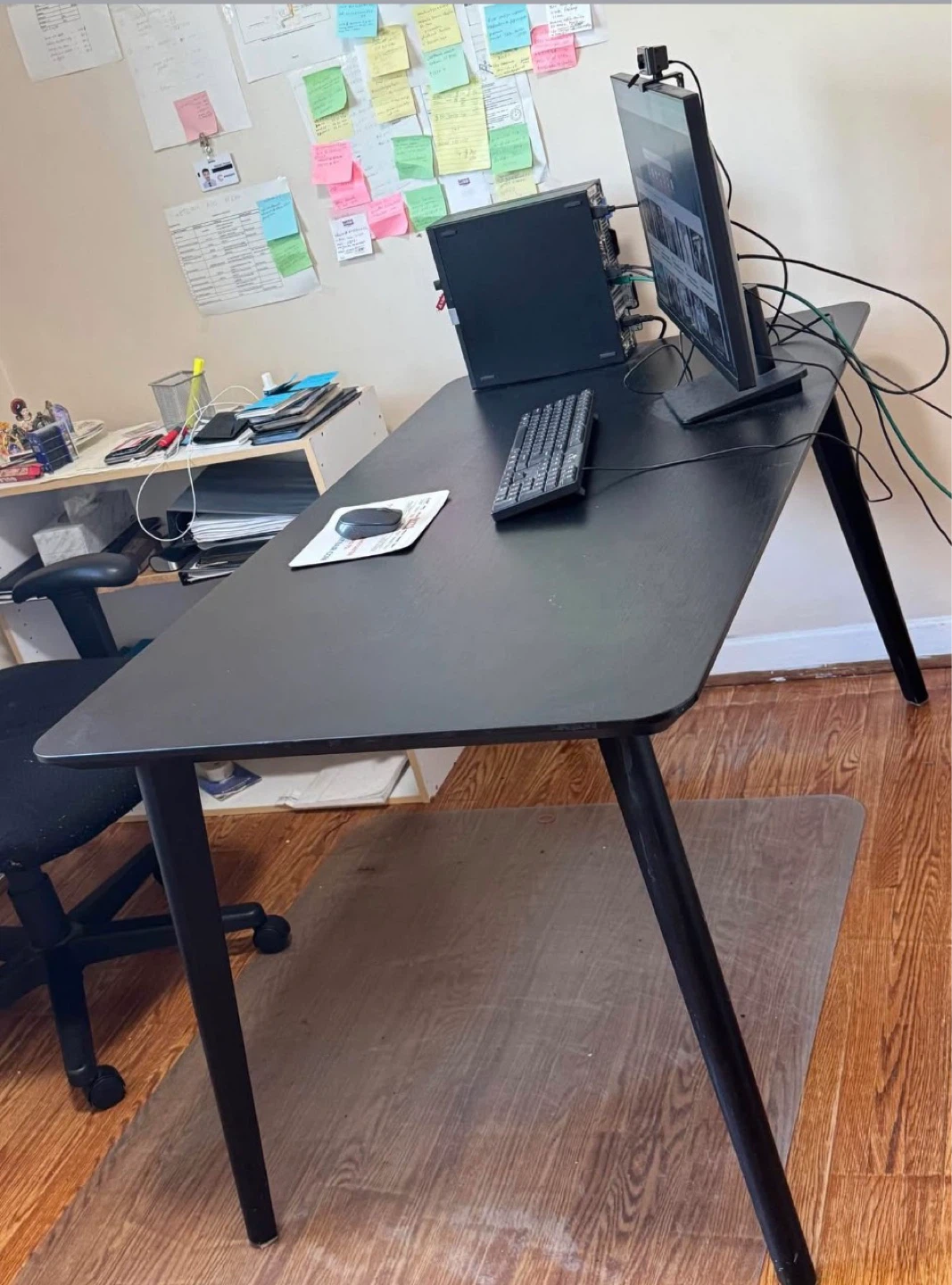 IKEA Black Modern Writing Desk