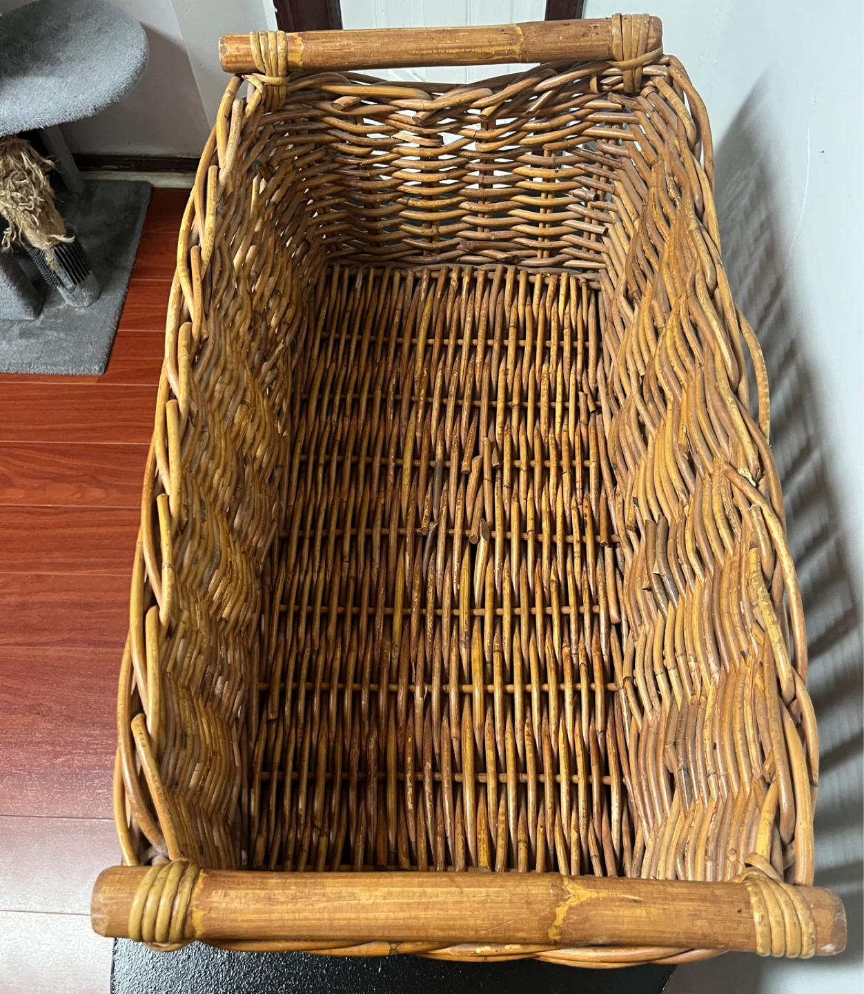Wicker Storage Basket with Handles - photo 3