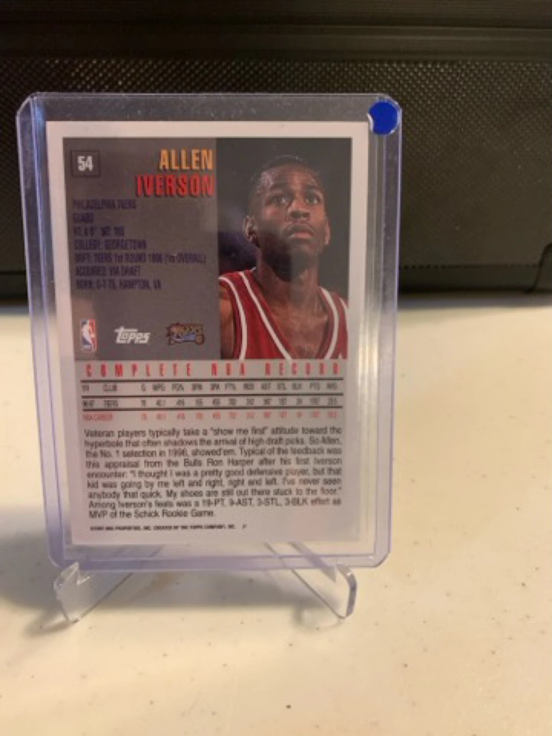 1997-98 Topps Allen Iverson #54 Basketball Card - photo 2
