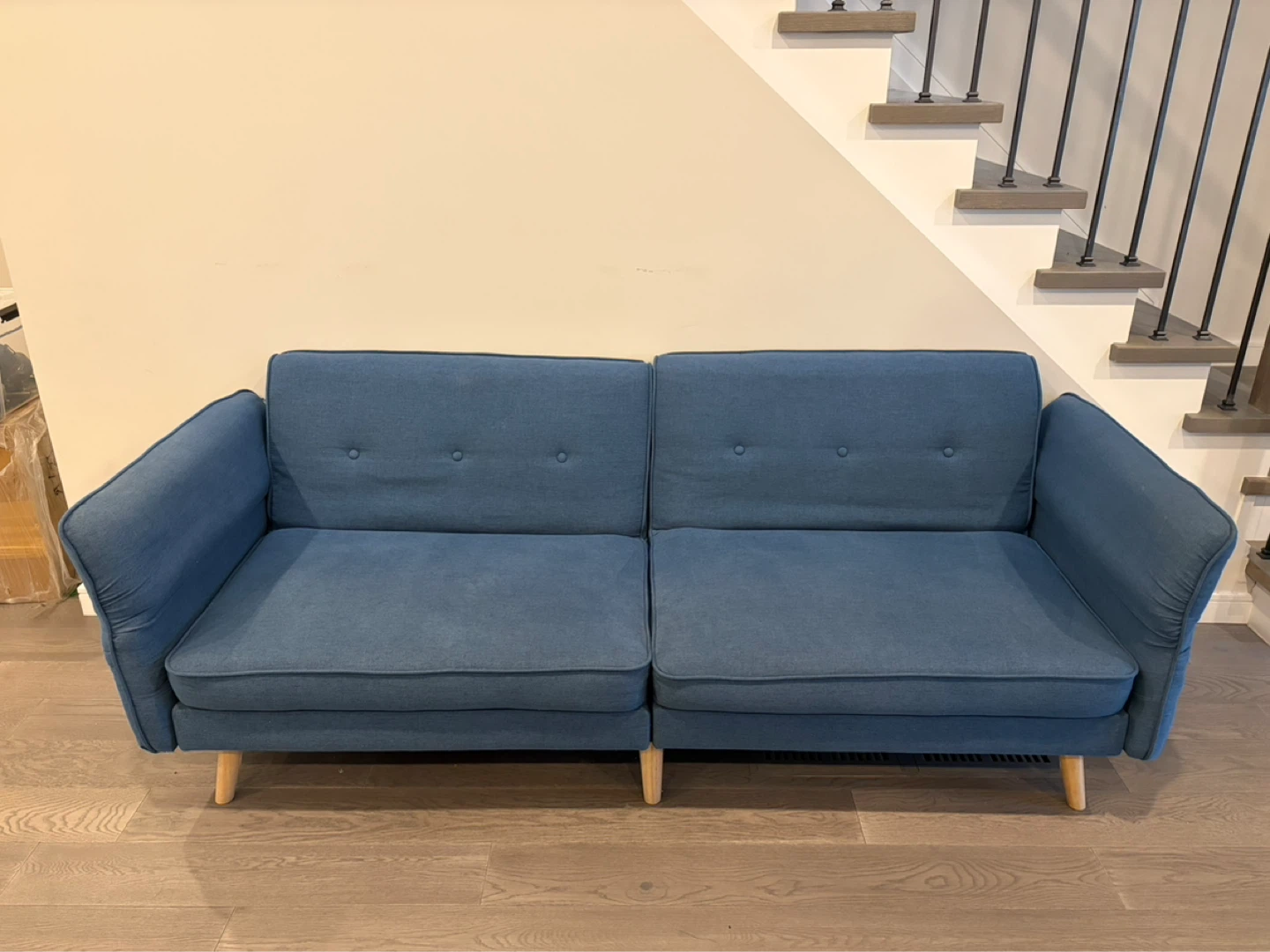 Good condition blue sofa
