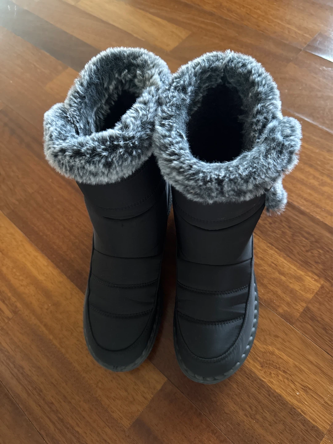 Black Winter Boots with Fur Trim - Size 40 - photo 2