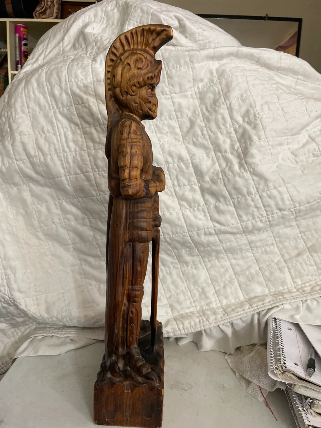 Vintage Wooden Knight Figurine - photo 3