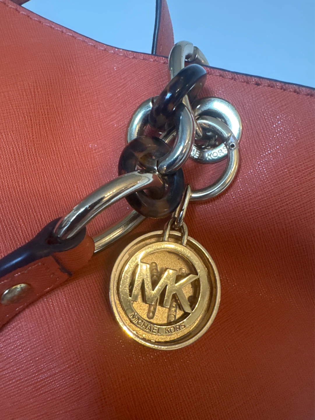 Michael Kors Orange Leather Tote Bag - photo 2