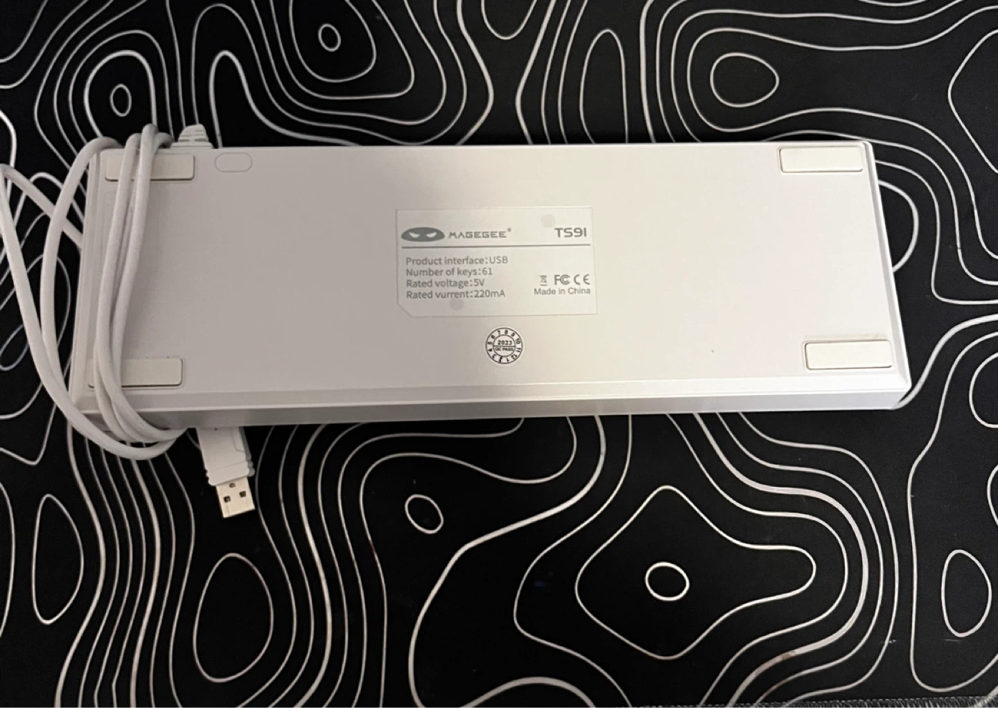 MageGee Mini 60% Gaming Keyboard - White - photo 2