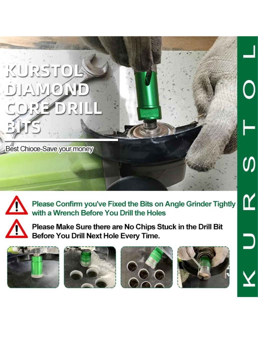 KURSTOL Diamond Core Drill Bit Set with Case - photo 5