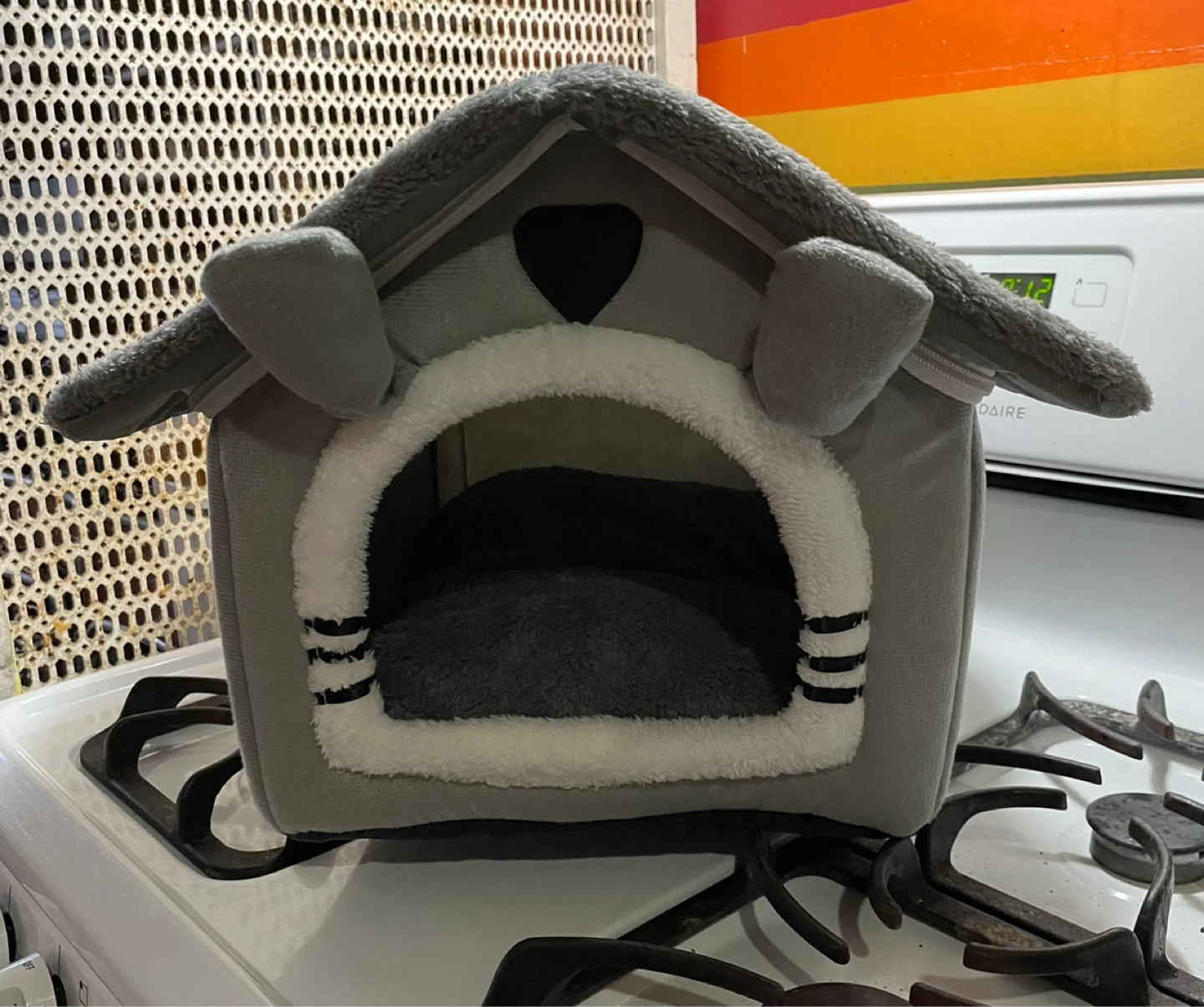 Soft Pet House Bed - Grey