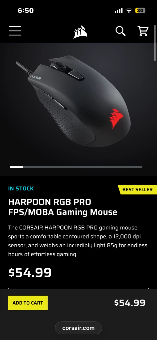 Corsair Harpoon RGB Pro FPS/MOBA Gaming Mouse - photo 4