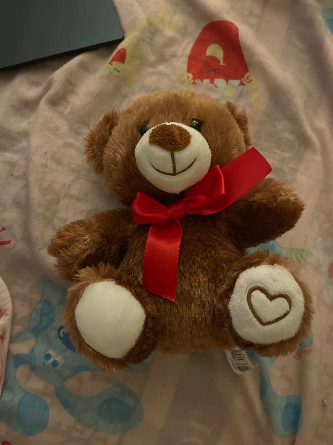Brown Teddy Bear with Red Bow