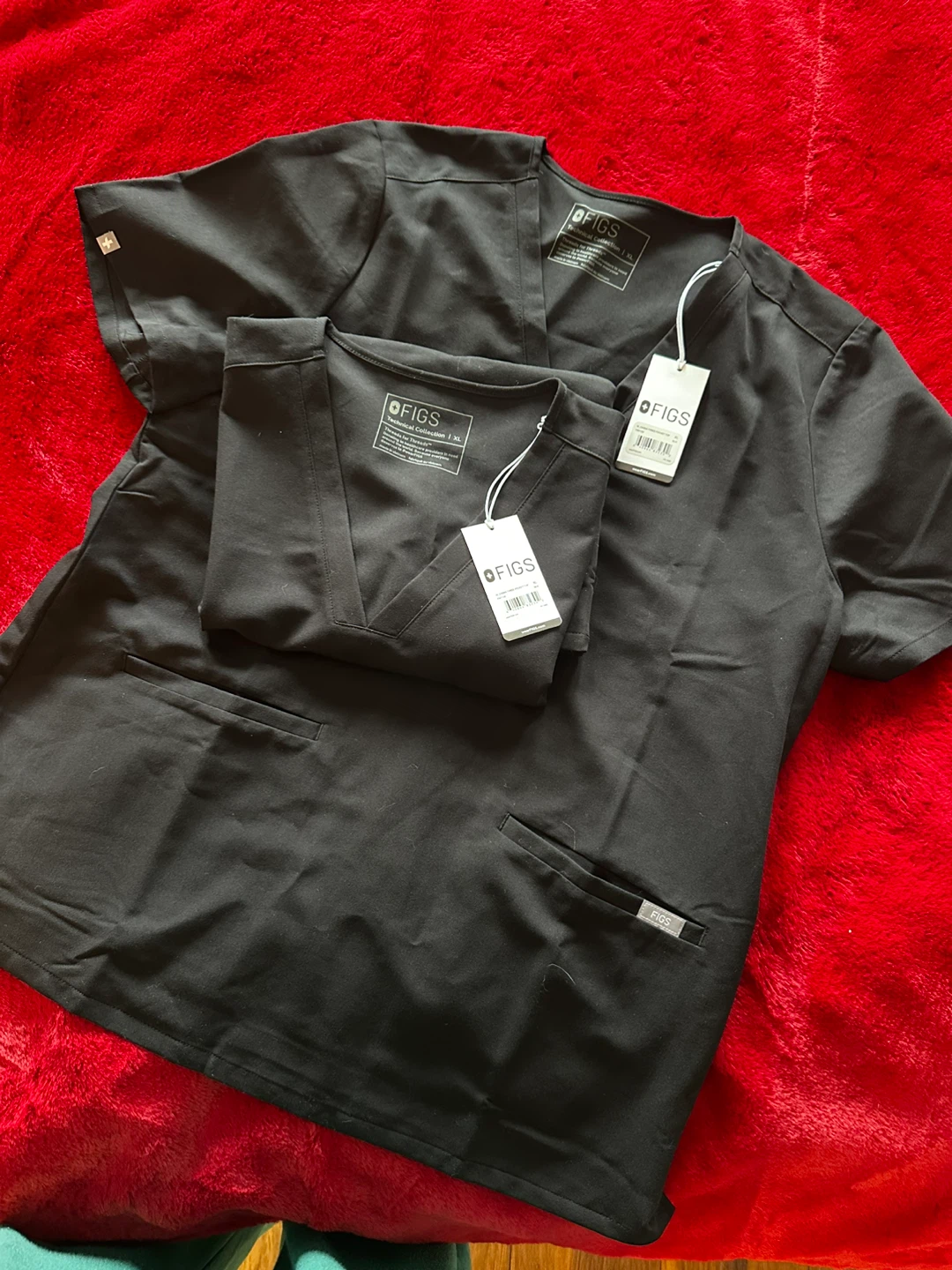 FIGS Casma Three-Pocket Scrub Top XL Black - photo 2