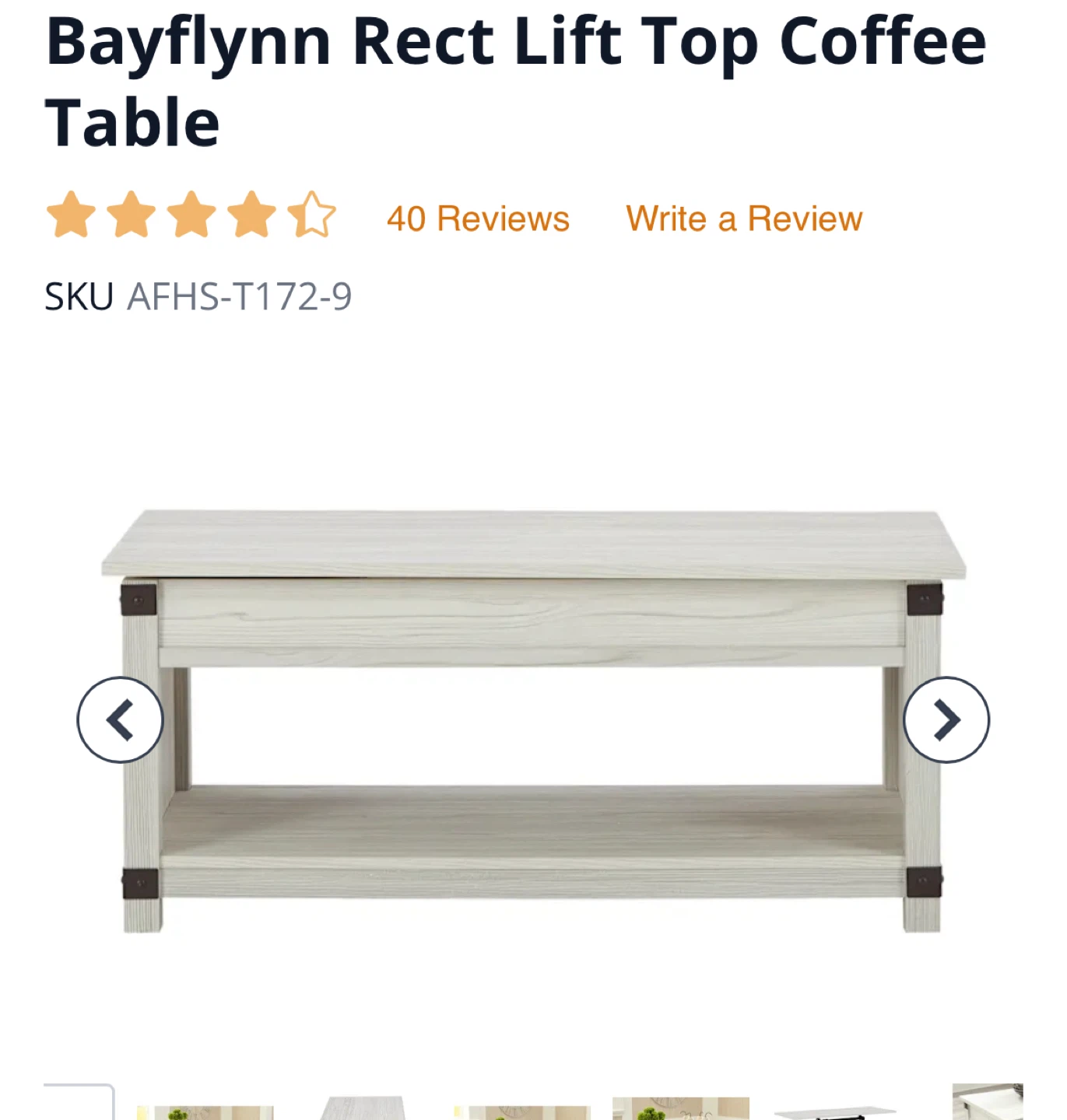 Bayflynn Rectangular Lift Top Coffee Table - photo 3