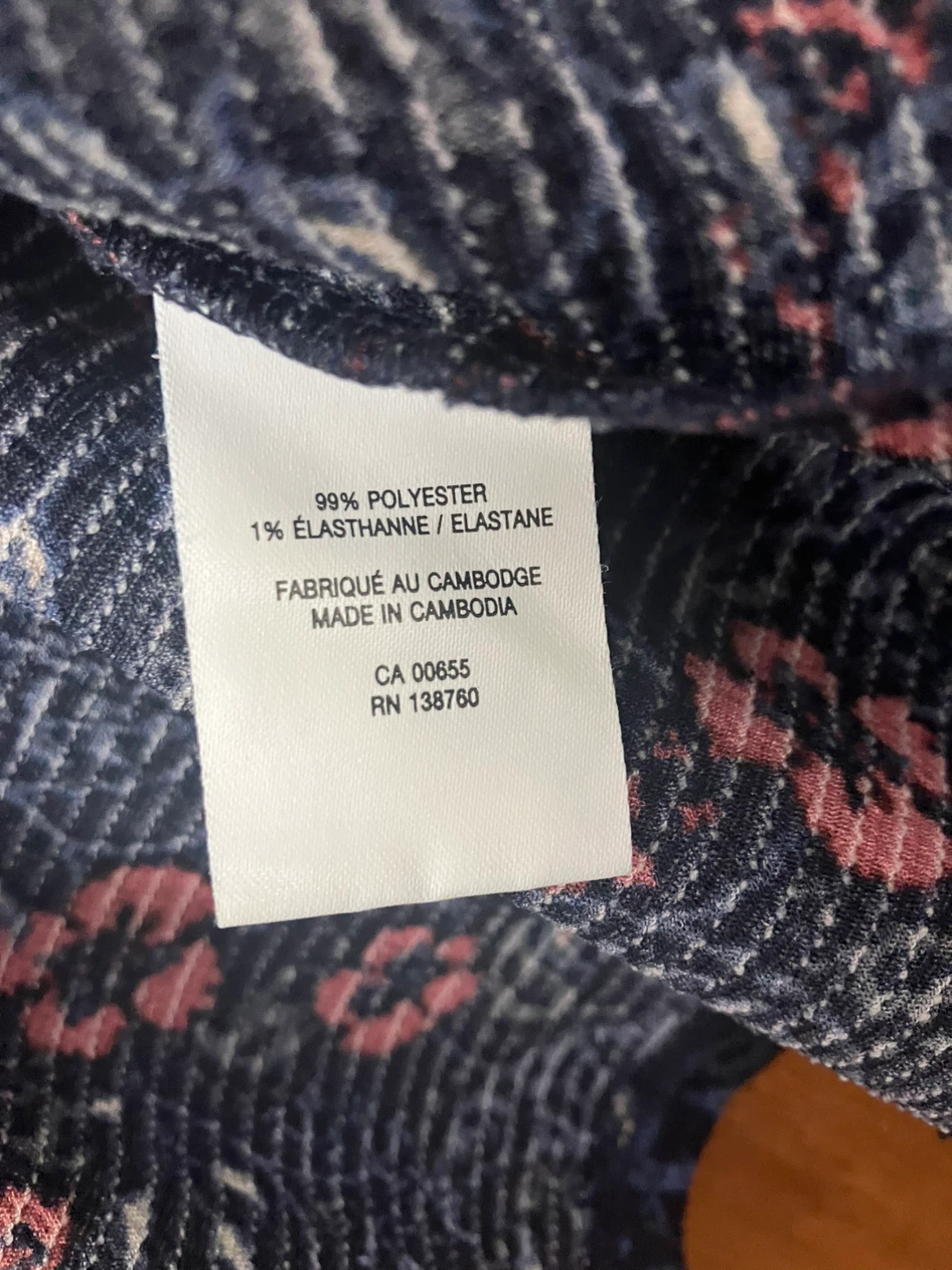 Reitmans Blue Floral Print Blouse — Size M - photo 4
