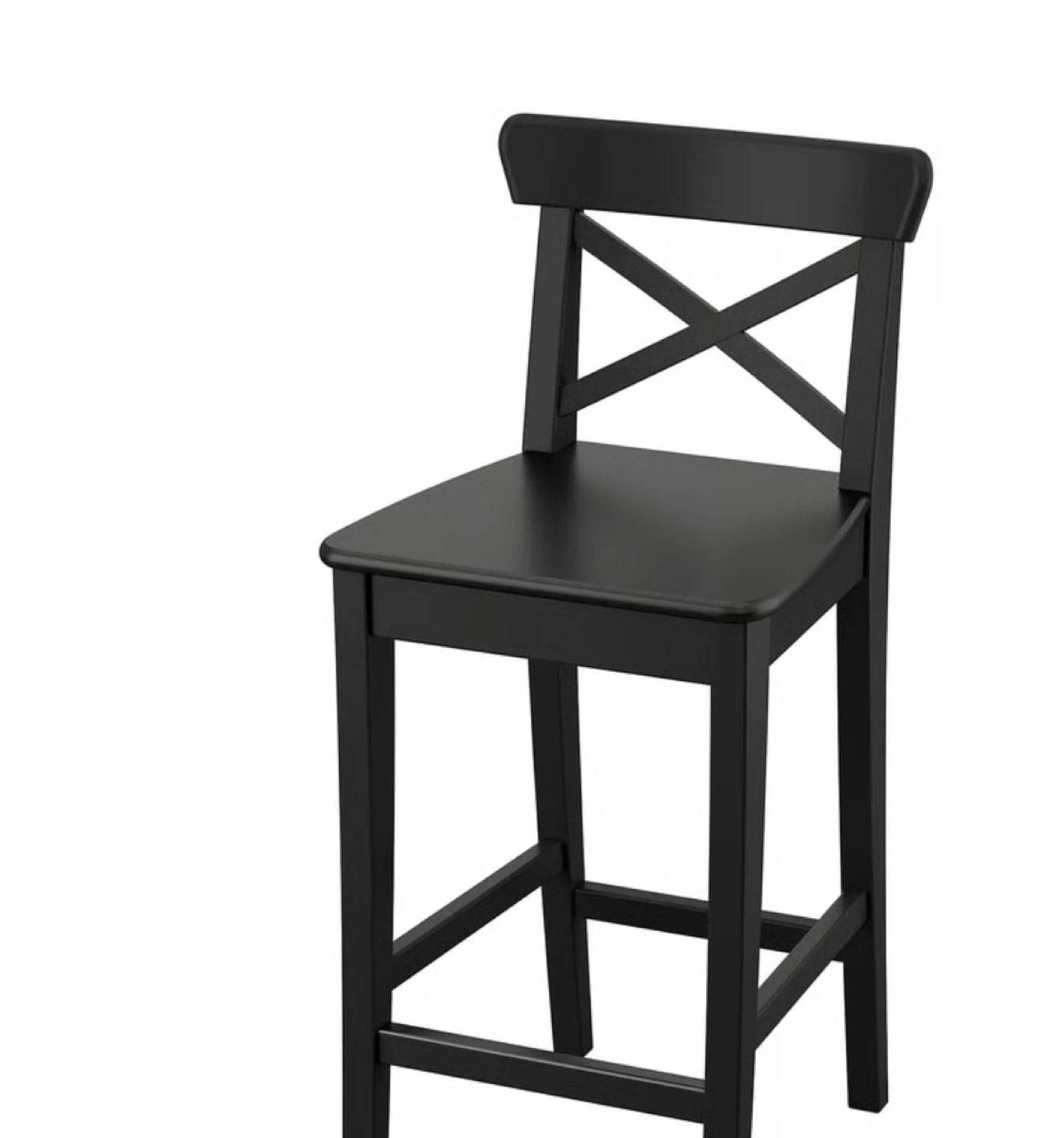 2 x IKEA ROSENTORP Bar Stools - Black with Cushion - photo 2
