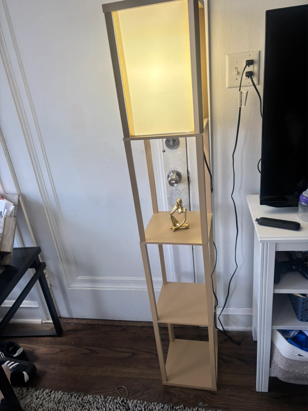 Standing Lamp with Shelves - photo 2