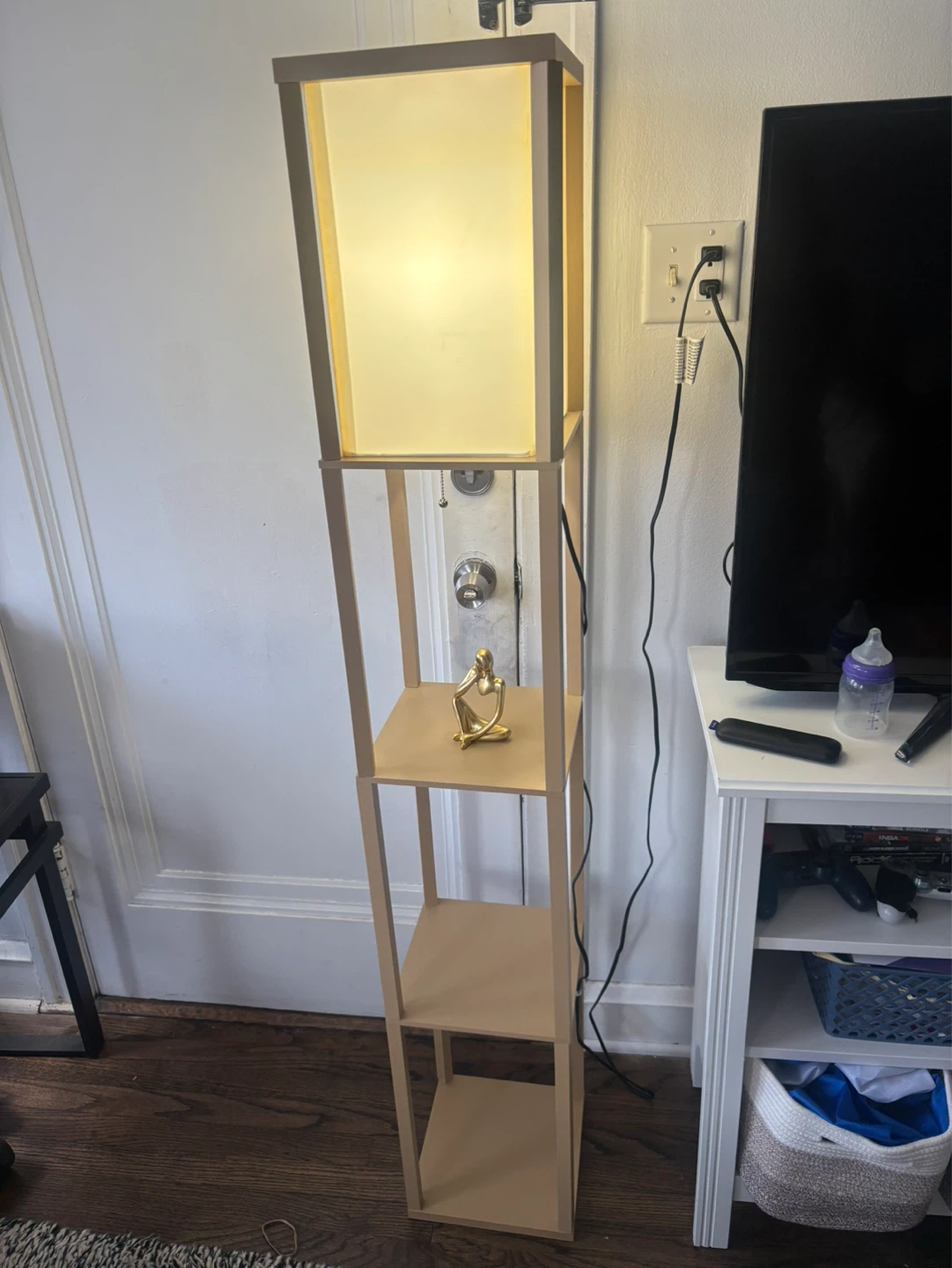 Standing Lamp with Shelves
