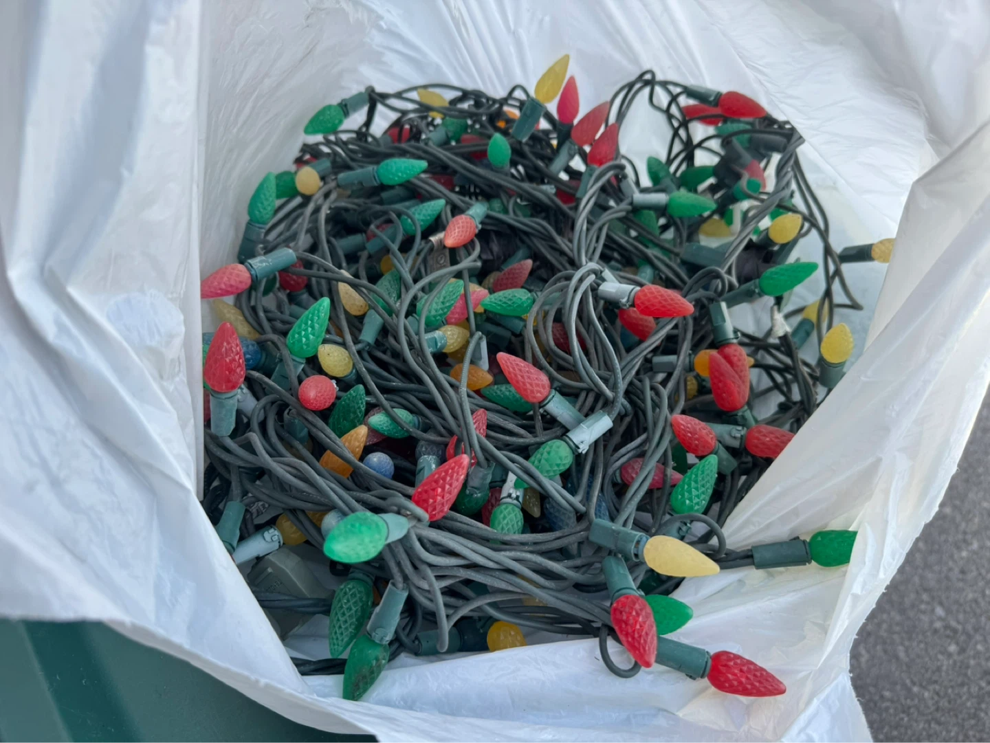 String of Christmas Lights - Red, Green, Yellow