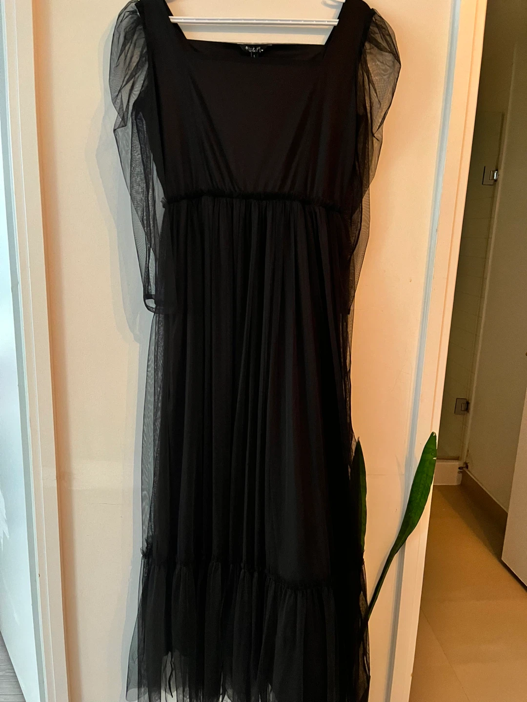 Black Tulle Maxi Dress