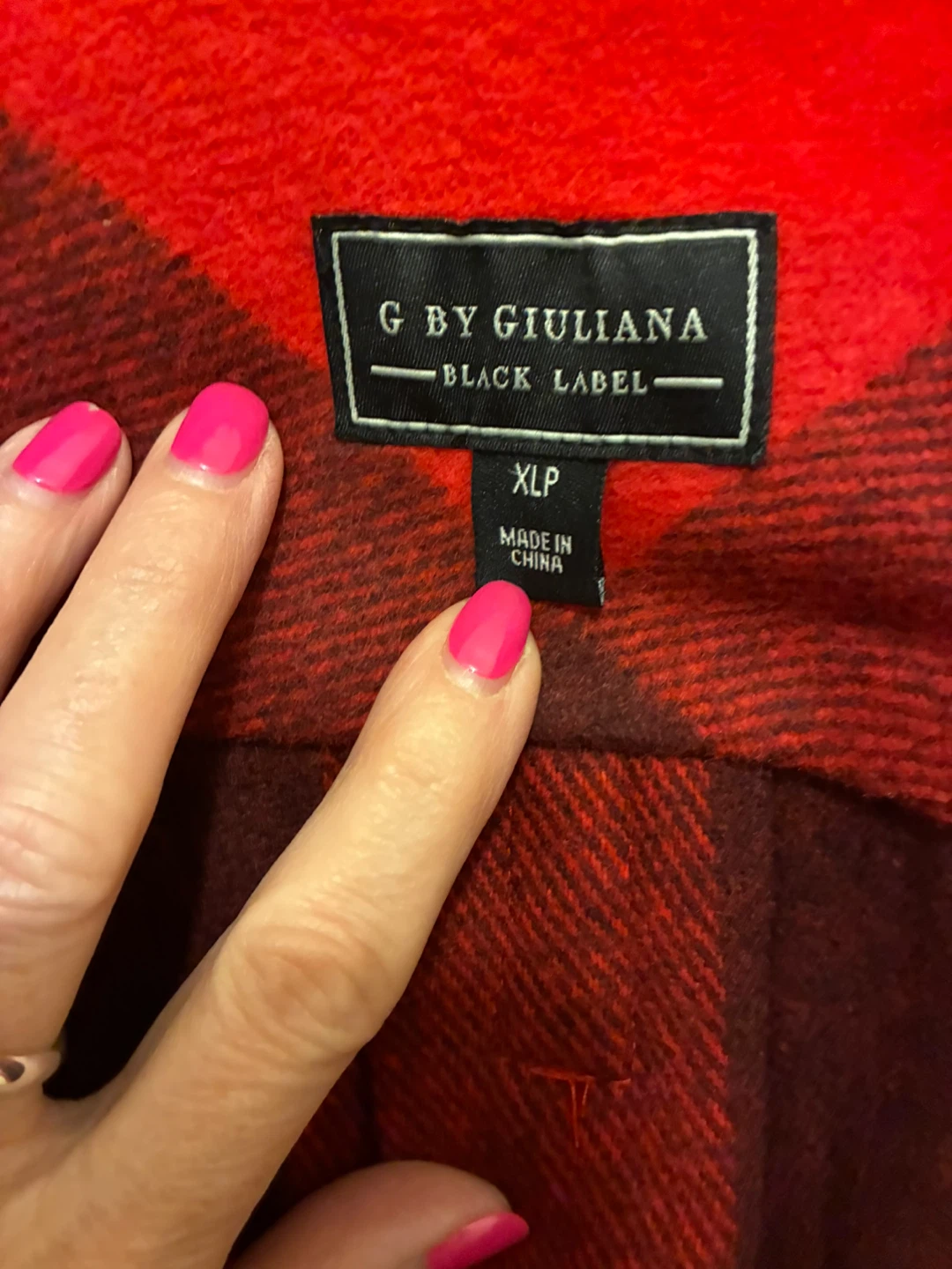 G by Giuliana Black Label Red Buffalo Plaid Coat Size XLP - photo 5