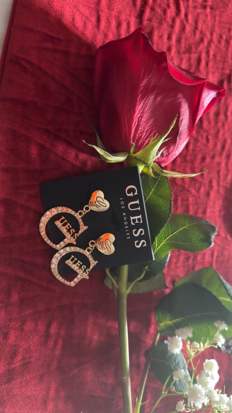 Guess Rhinestone Logo Drop Earrings - photo 5