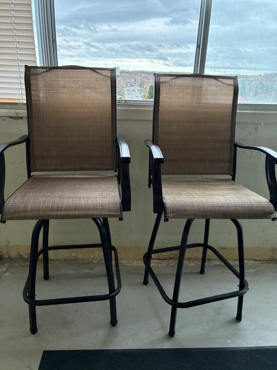 Pair of Outdoor Swivel Bar Stools NEW - photo 2