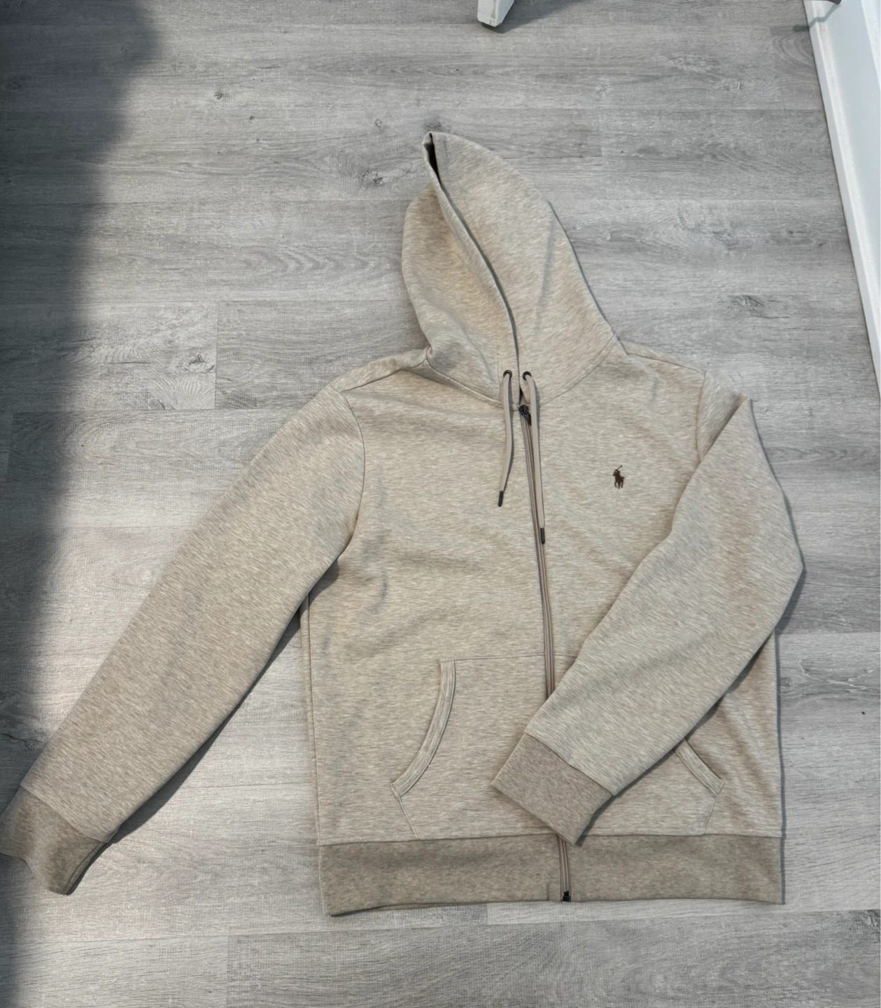 Polo Ralph Lauren Zip-Up Hoodie - Beige - Size L