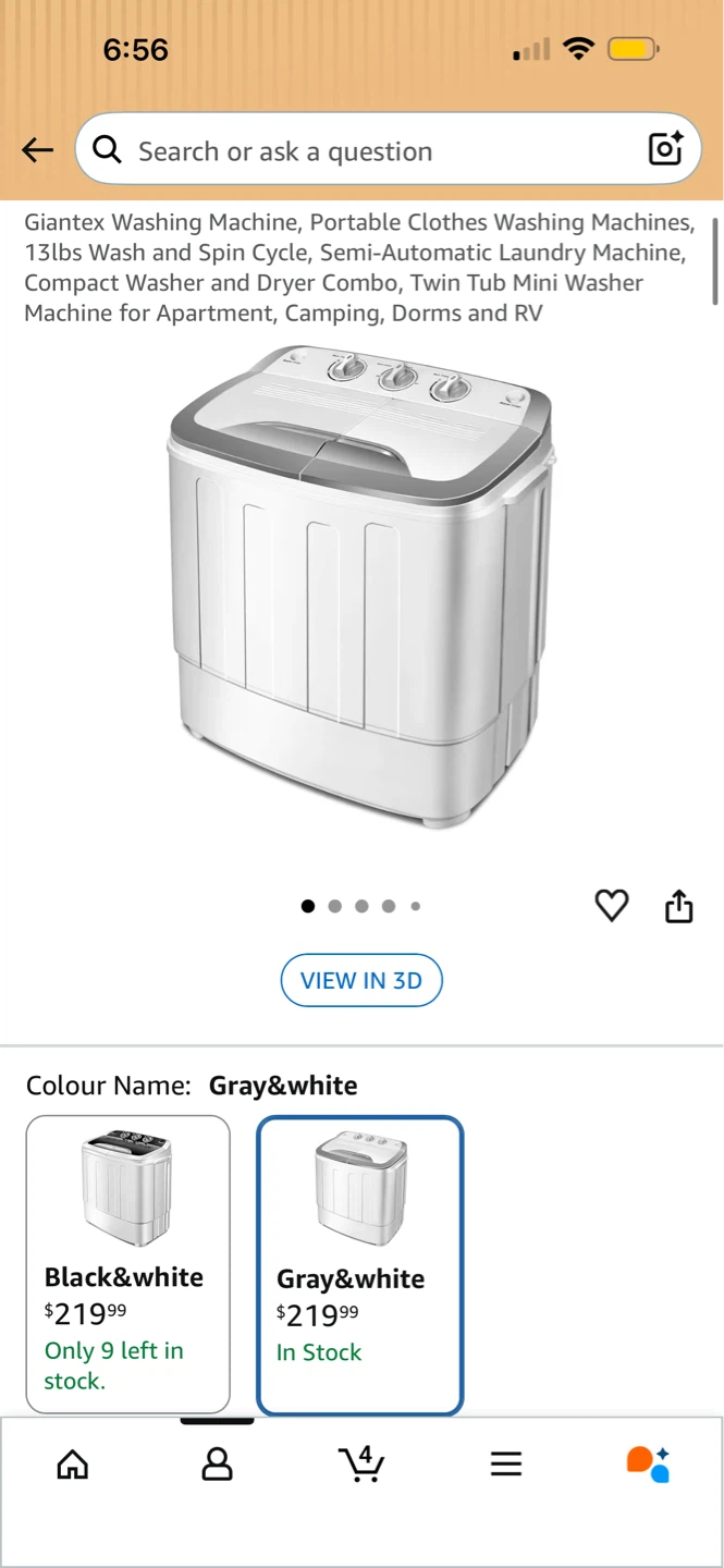 Giantex 13lbs Twin Tub Mini Washer/Dryer Combo - photo 3