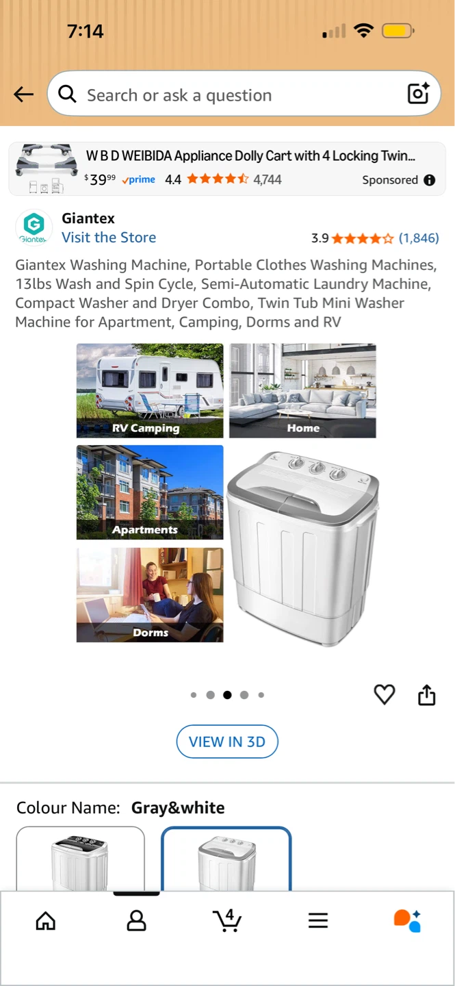 Giantex 13lbs Twin Tub Mini Washer/Dryer Combo - photo 4