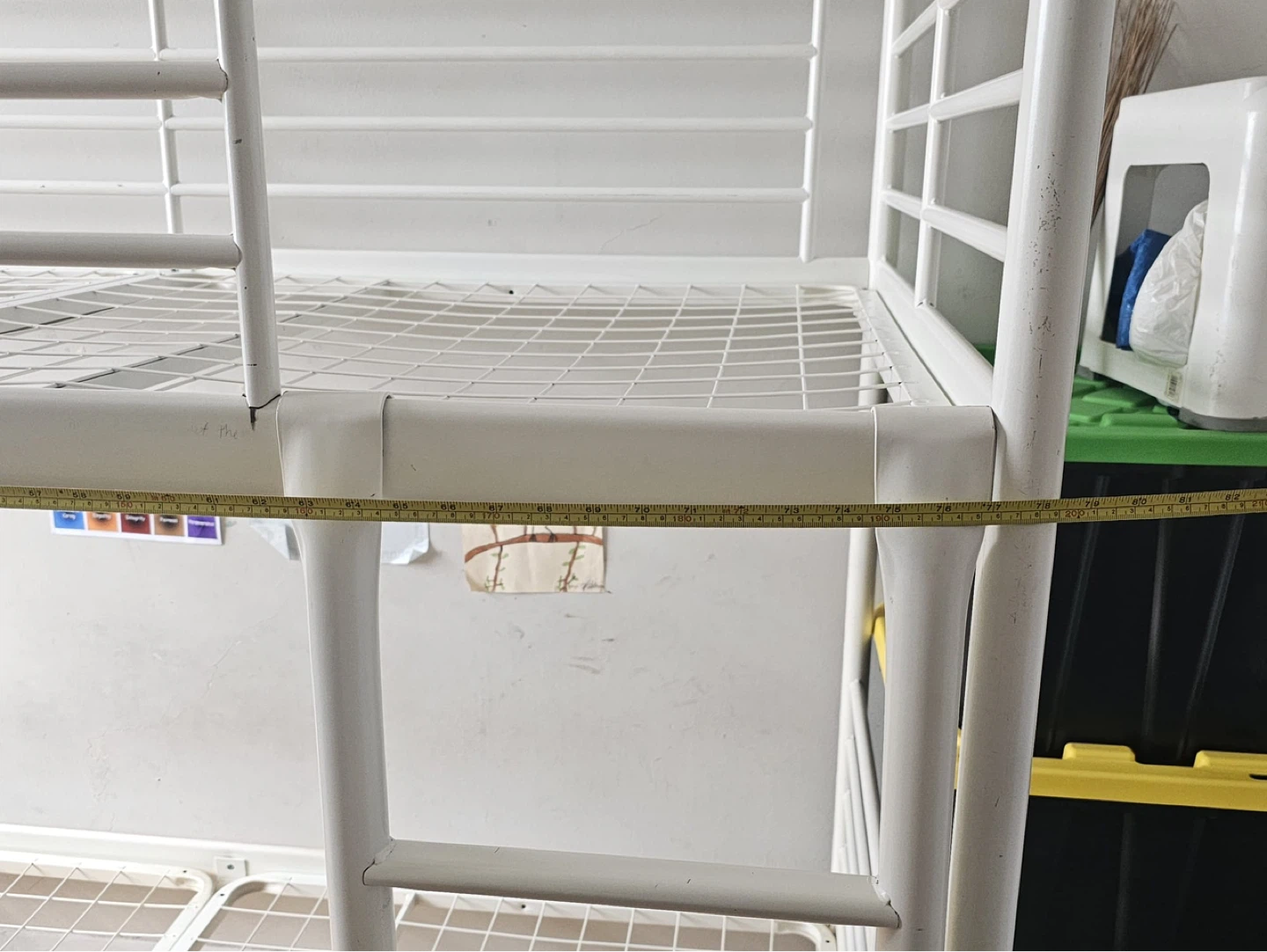 White Metal Bunk Bed Frame - photo 5
