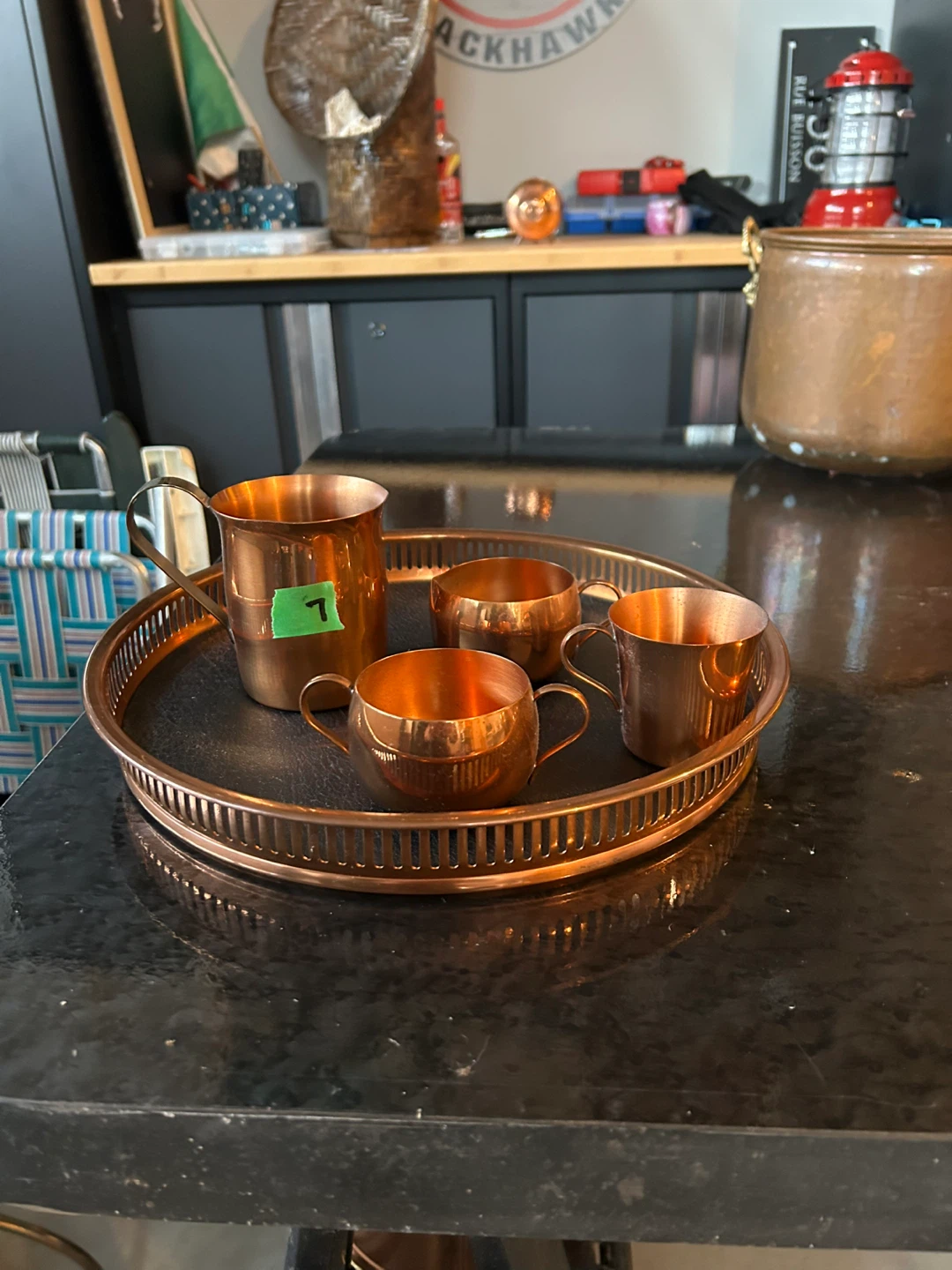Copper Pitcher and Cups Set - photo 2