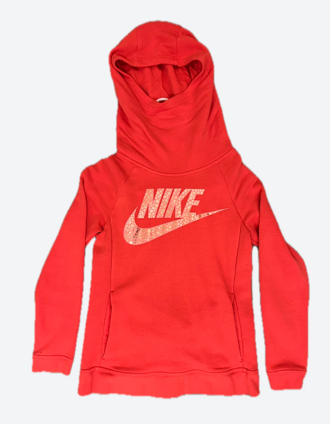 Nike Girls’ Sportswear Funnel Neck ‘Coral Pink’ Hoodie