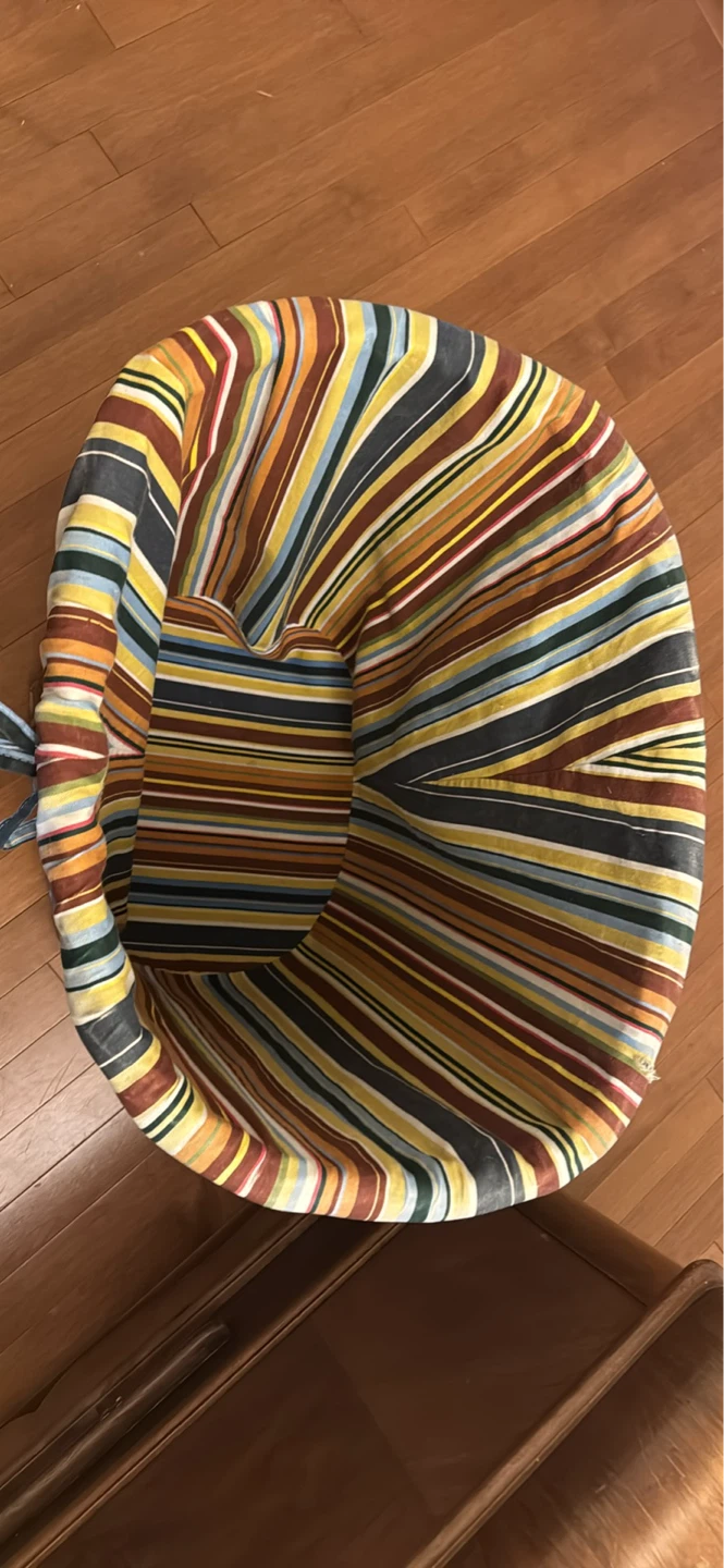 Wicker Laundry Hamper with Striped Liner - photo 4