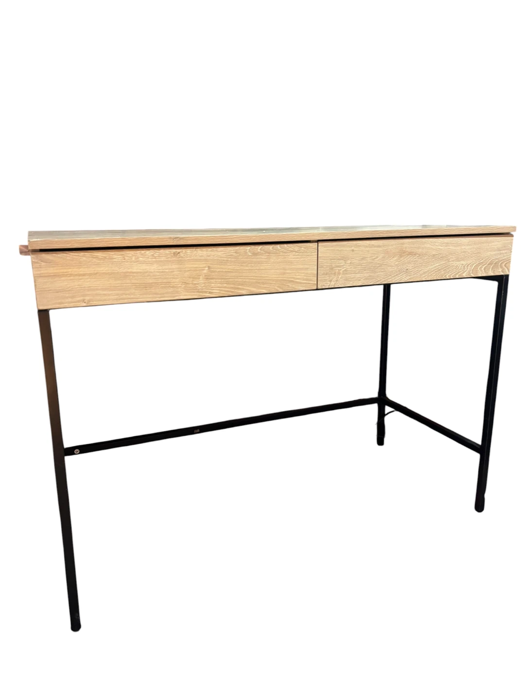 Light Wood Desk with 2 Drawers