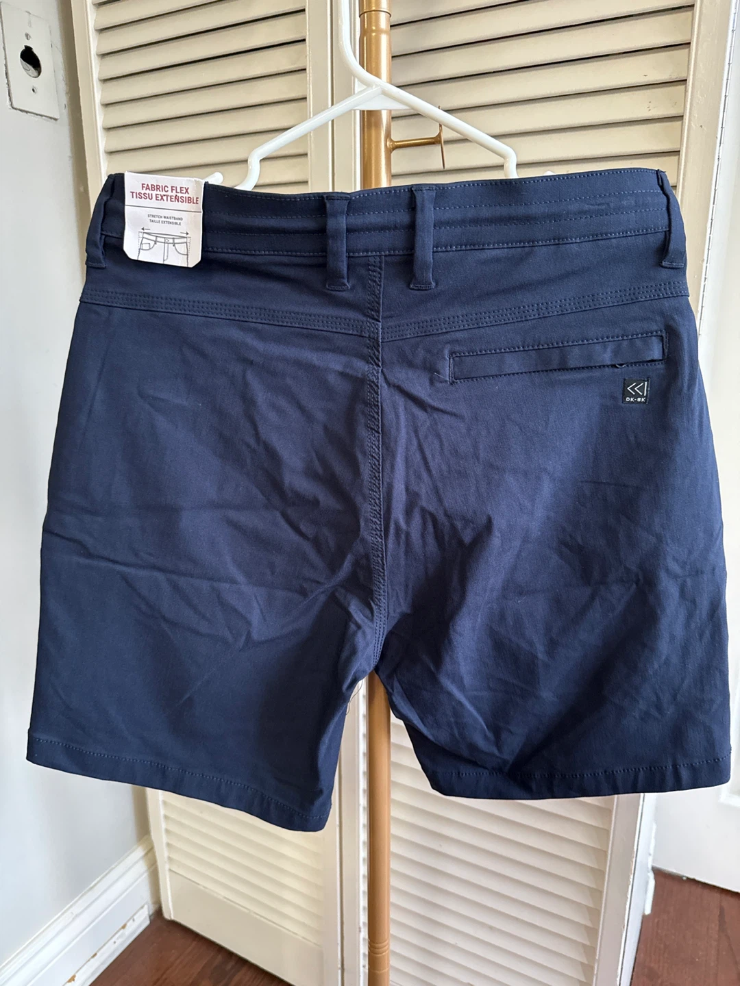 Dark Black Fabric Flex Shorts Size 30
