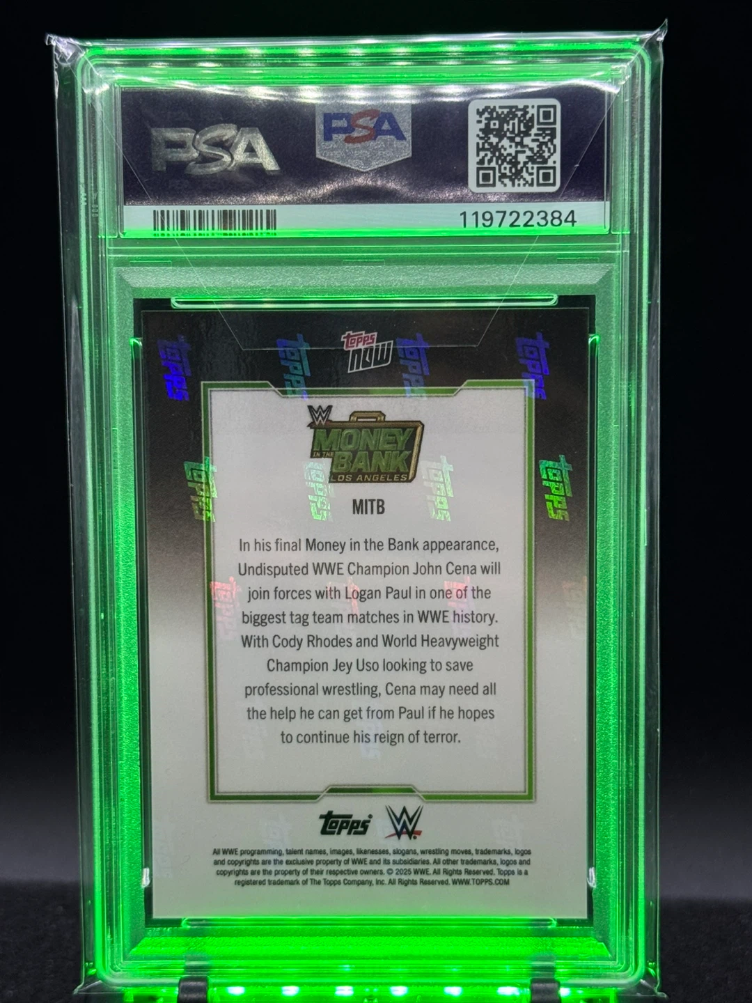 2025 Topps Now WWE John Cena #MITB Trading Card - photo 5