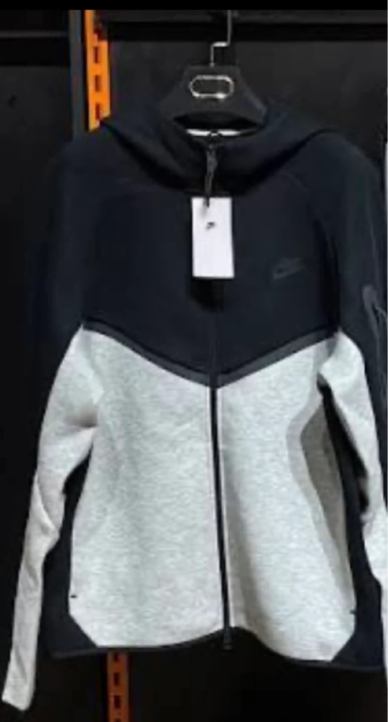Authentic Nike Tech Fleece Full Zip Hoodie Black/Grey - photo 4