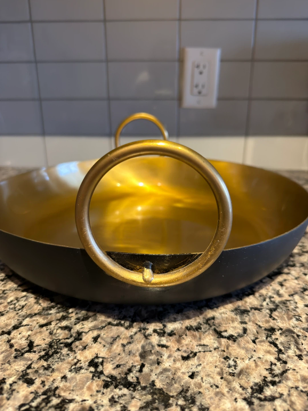 Brass Serving Tray with Handles