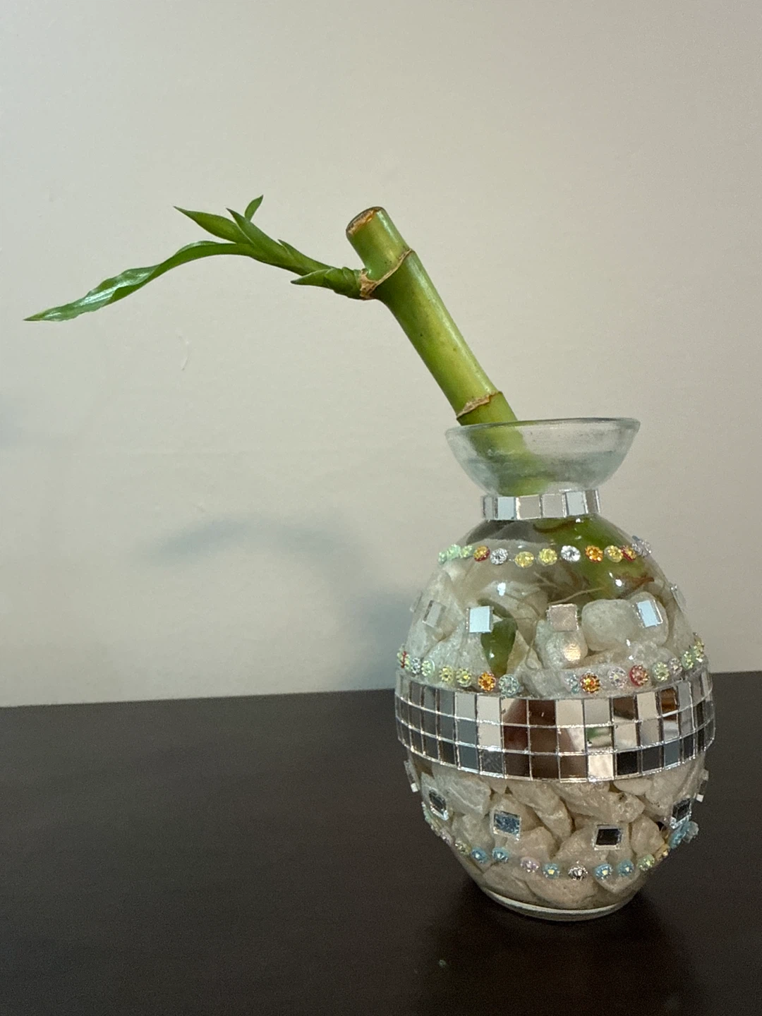 Decorative Lucky Bamboo in handmade Mosaic Vases - Set of 2 - photo 3