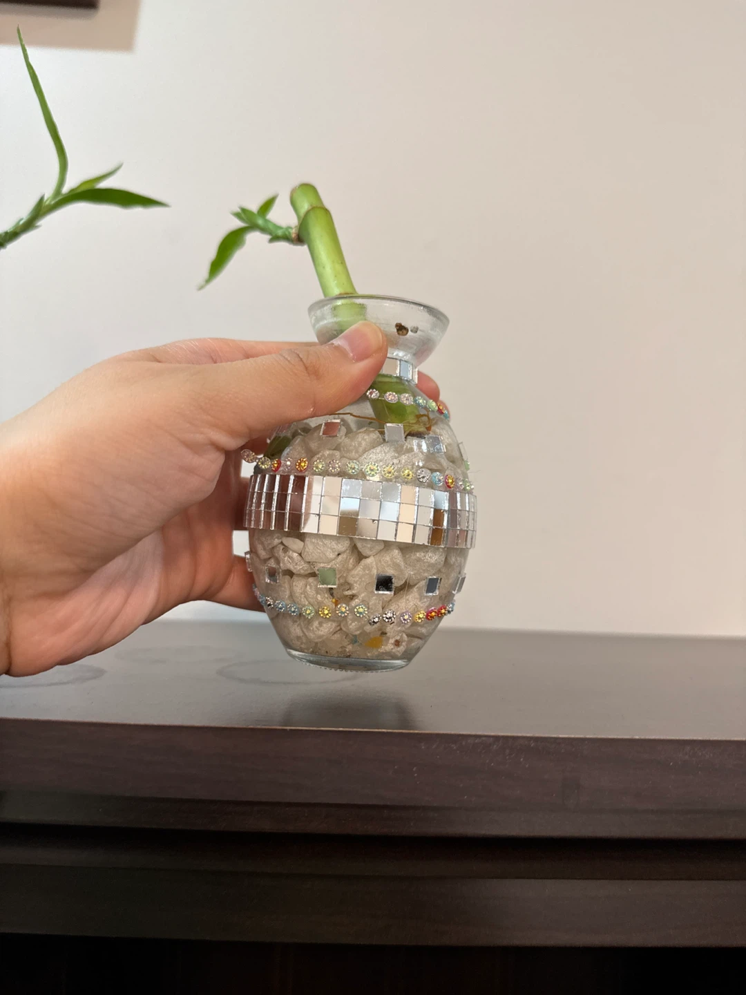 Decorative Lucky Bamboo in handmade Mosaic Vases - Set of 2 - photo 4