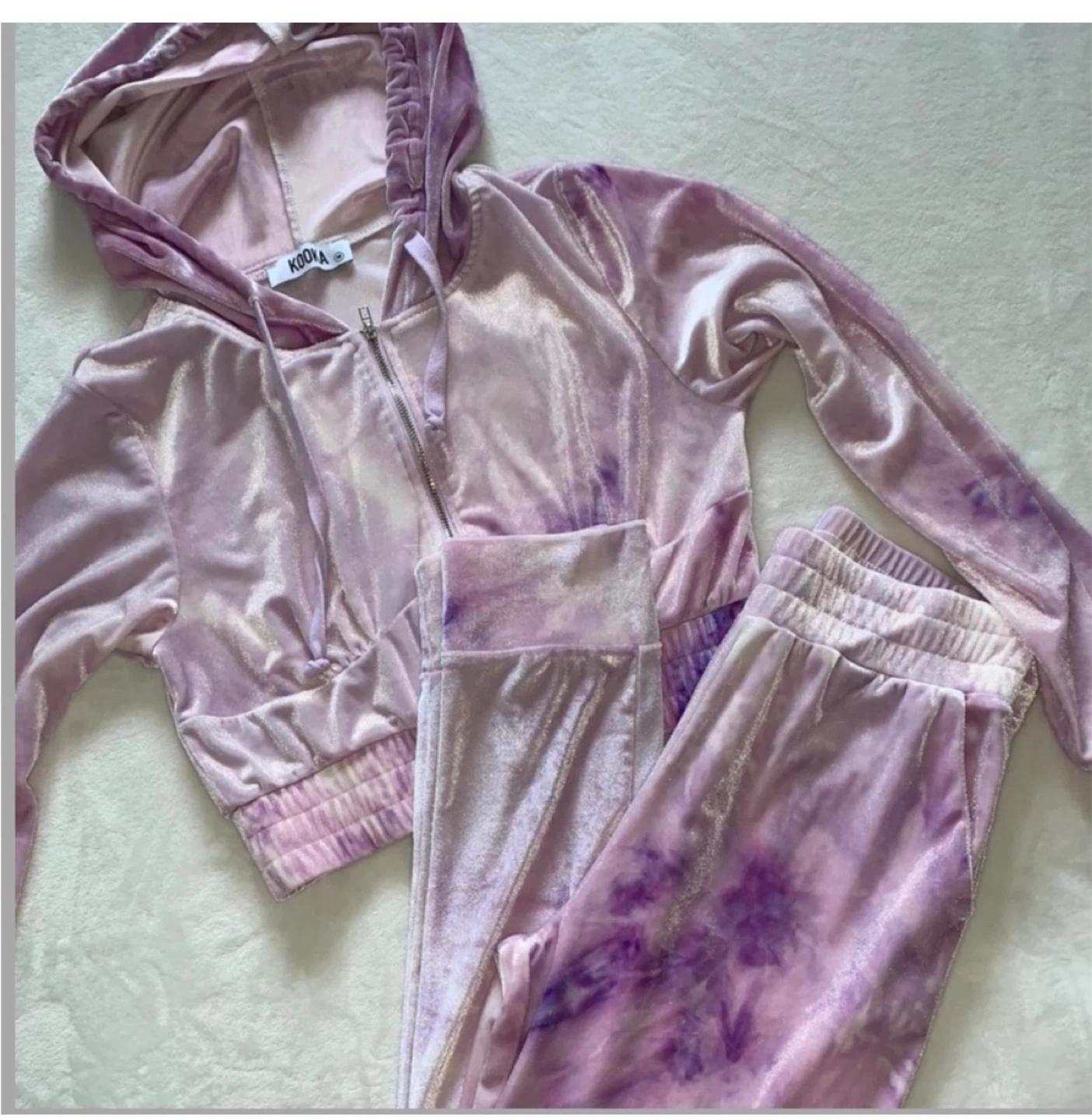 Kooka Velour Tie-Dye Tracksuit Set