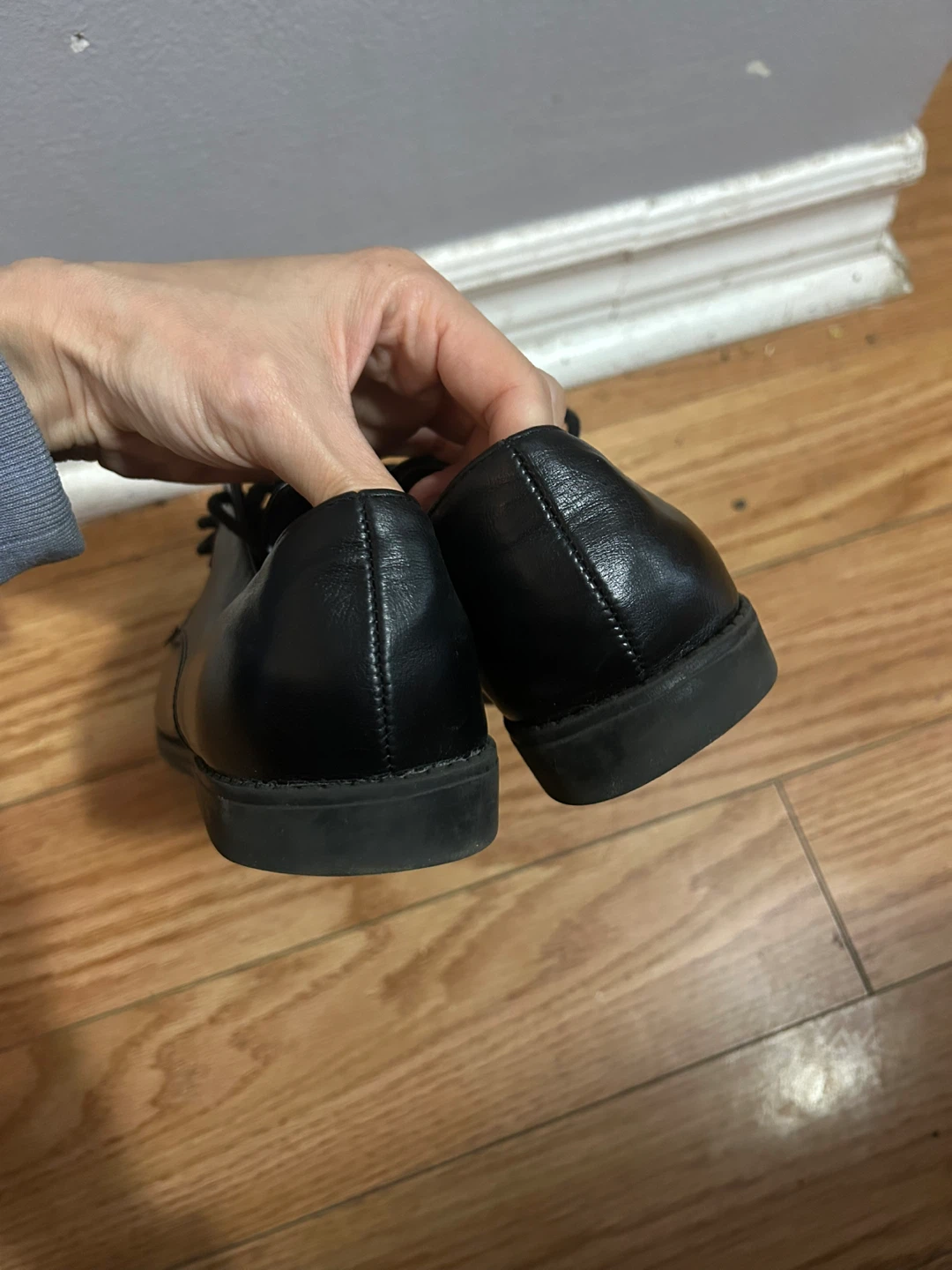 Size 4 Kids Boys Black Leather Lace-Up Dress Shoes - photo 5