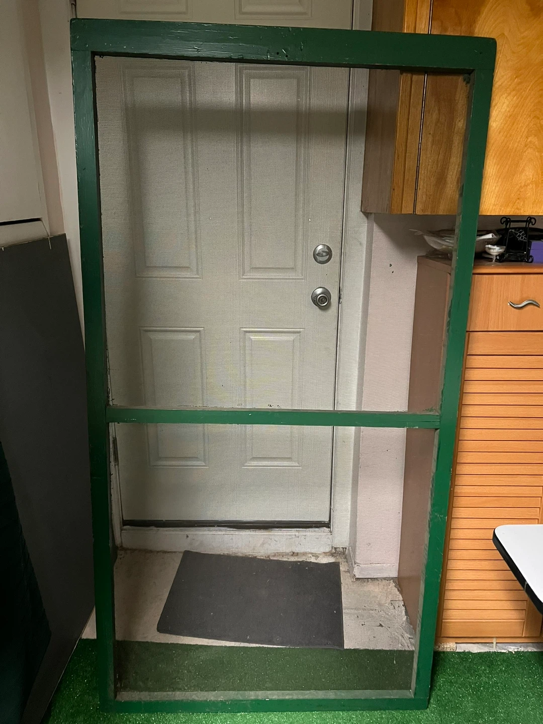 3 Green Wooden Screen Doors $100 for three