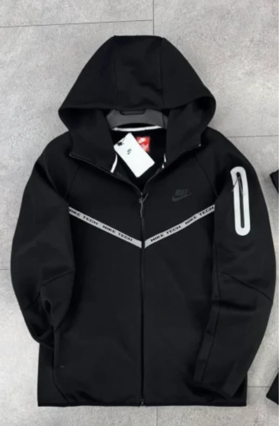 Authentic Nike Tech Fleece Full Zip Hoodie Black Size S