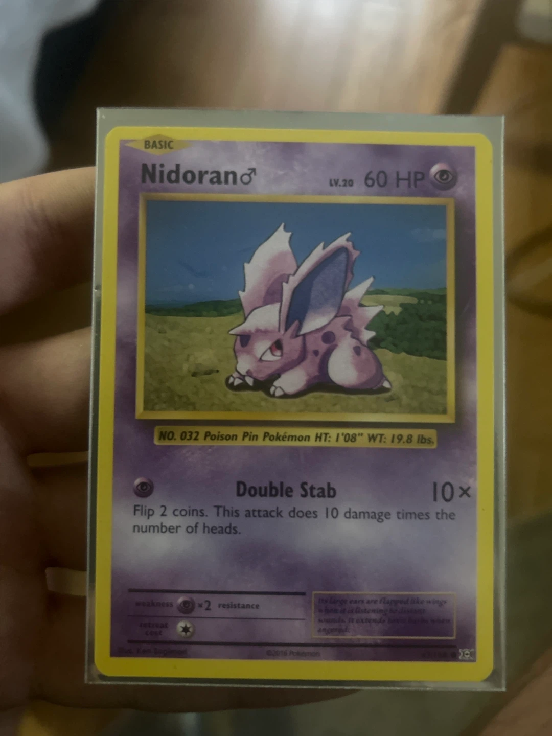 Pokemon Nidoran Male "Double Stab" Card