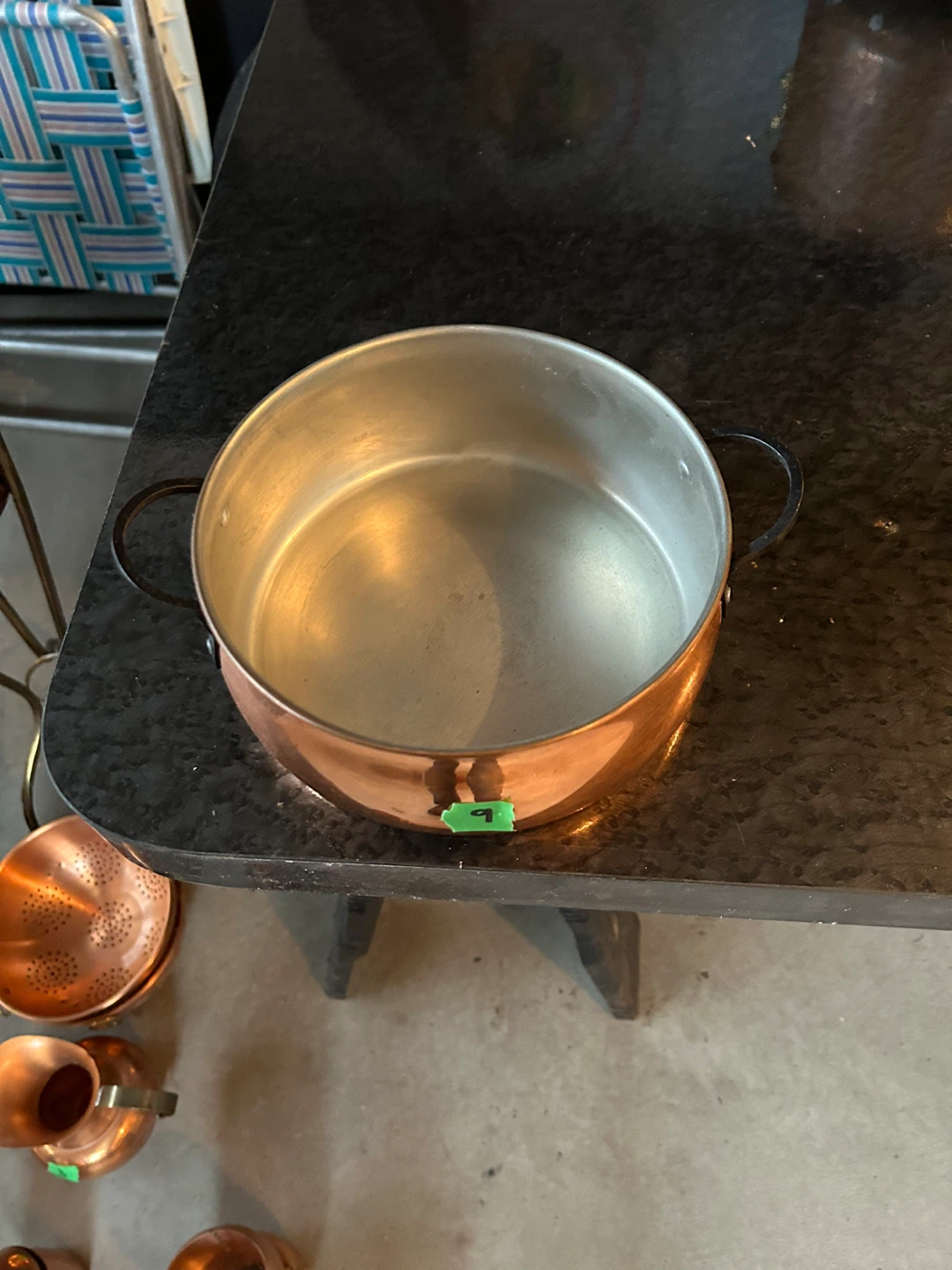 Copper Pot with Black Handles - photo 2