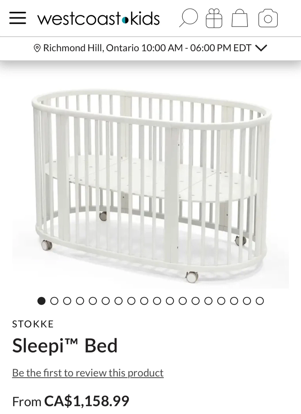 Stokke Sleepi Bed Crib and Mattress